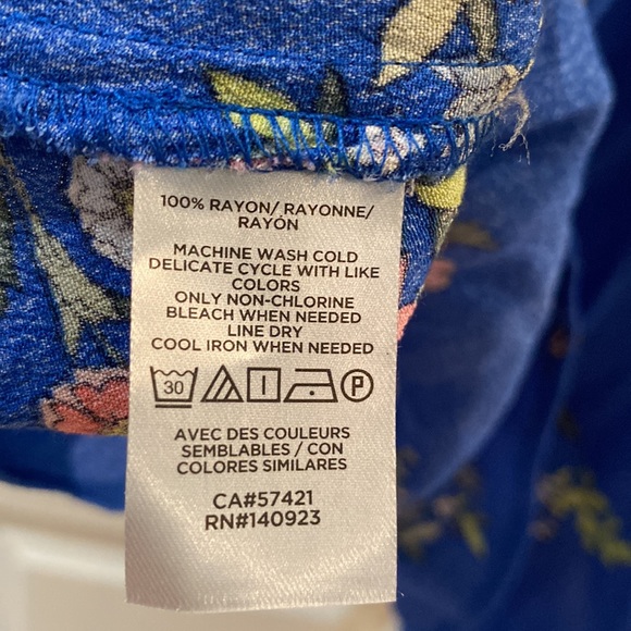 Loft Blue Floral Long Sleeve Blouse Top Plus Size 18 - Picture 10 of 10
